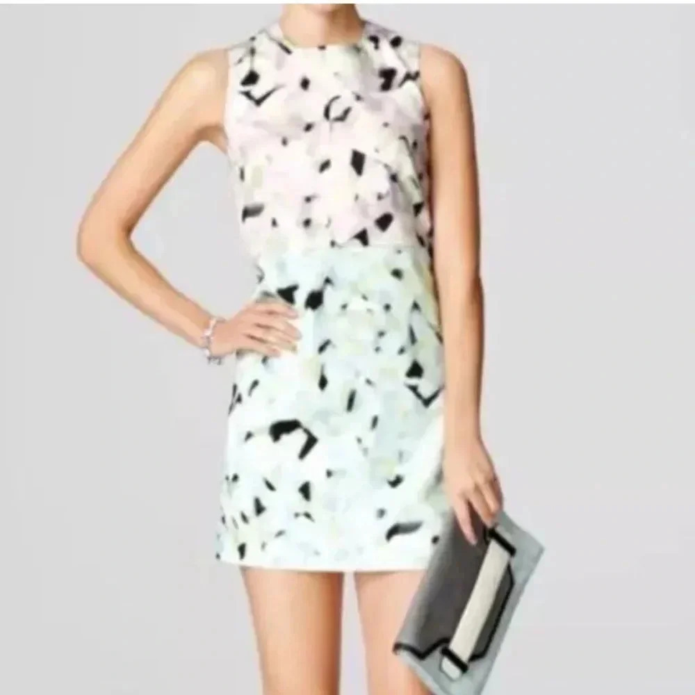 Original Milly New York ELOISE Dress Pastel Watercolor Sleeveless Dress Size 6 S